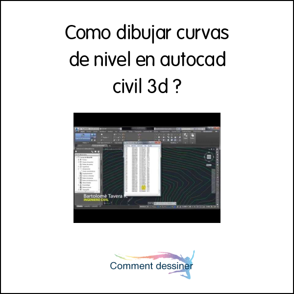 Como dibujar curvas de nivel en autocad civil 3d